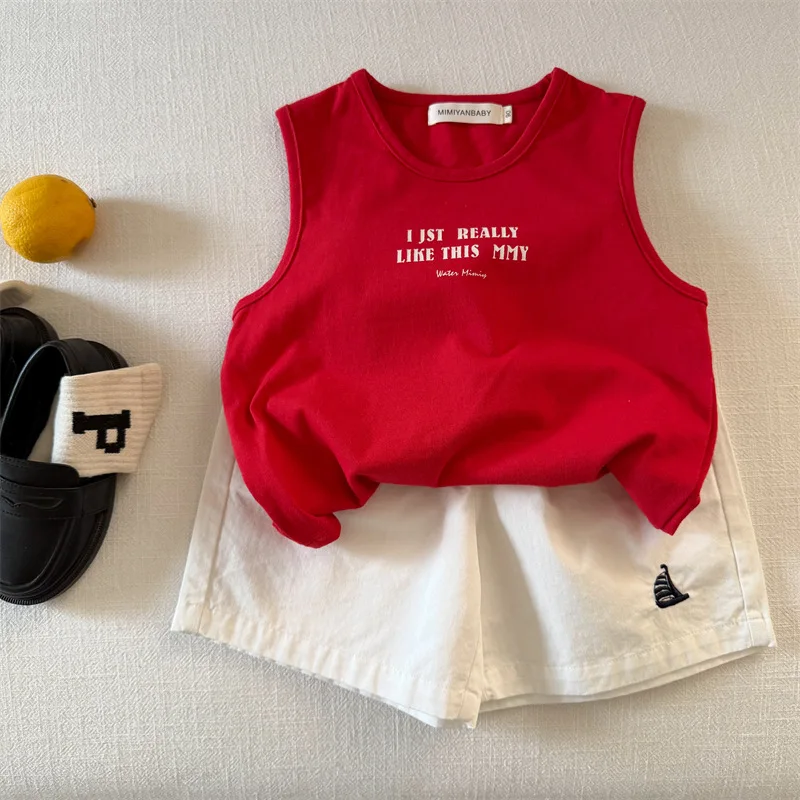 Children's Shorts Kids' Shorts Summer Solid Color Embroidered Shorts for Boys Girls Simple Cotton Pants for Babies Trendy Style - Image 5