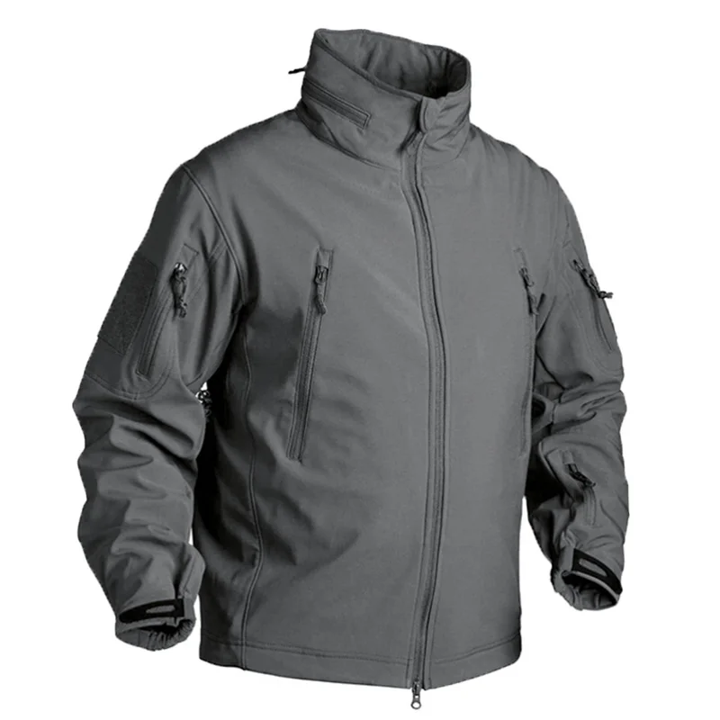 Fall Winter Fleece Jacket for Men Soft shell Tactical Waterproof Army Camouflage Coat Airsoft Clothing Multicam Windbreakers - Image 11