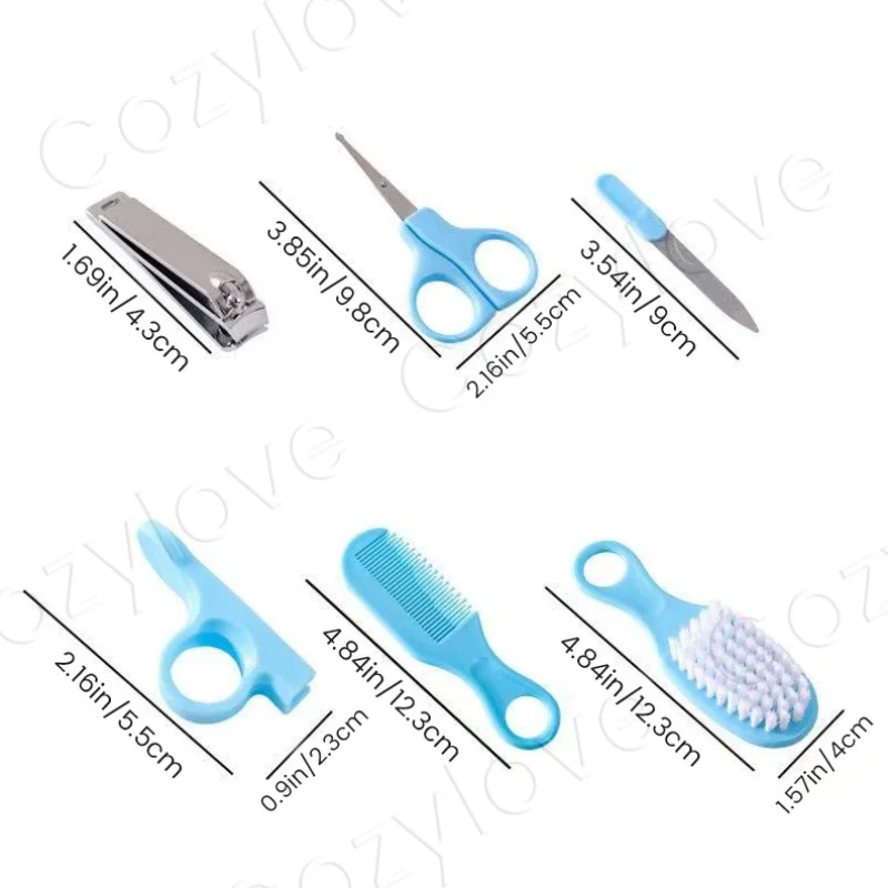 Baby Nail Care & Grooming Set with Clipper, Scissors, Brush, Comb for Newborns,Nail Trimmer Kit Healthcare Tools - Image 2