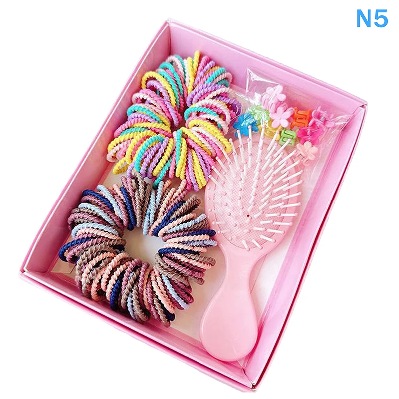 Colorful Hair Accessories Set For Children With Comb Rope Side Clip For School Kids Theme Event Dressingup Hair For Todd - Image 10