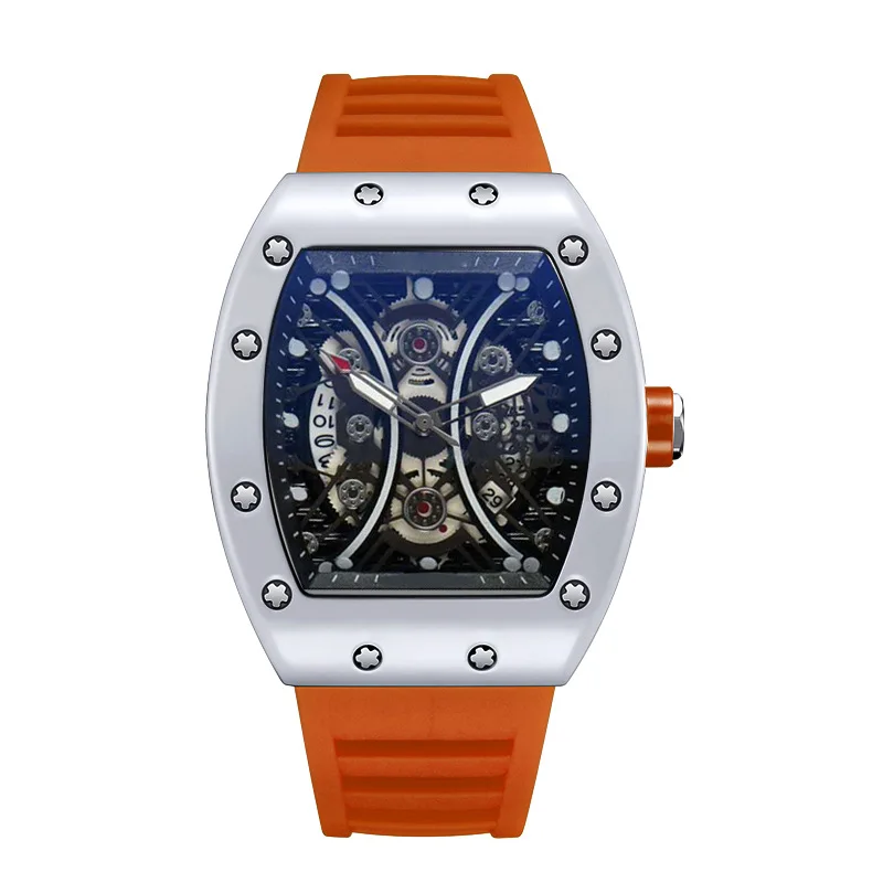 Men's Watch Light Luxury Brand Wine Barrel dial Fashionable Night Glow Sports Watch Calendar Clock Reloj L146 - Image 9