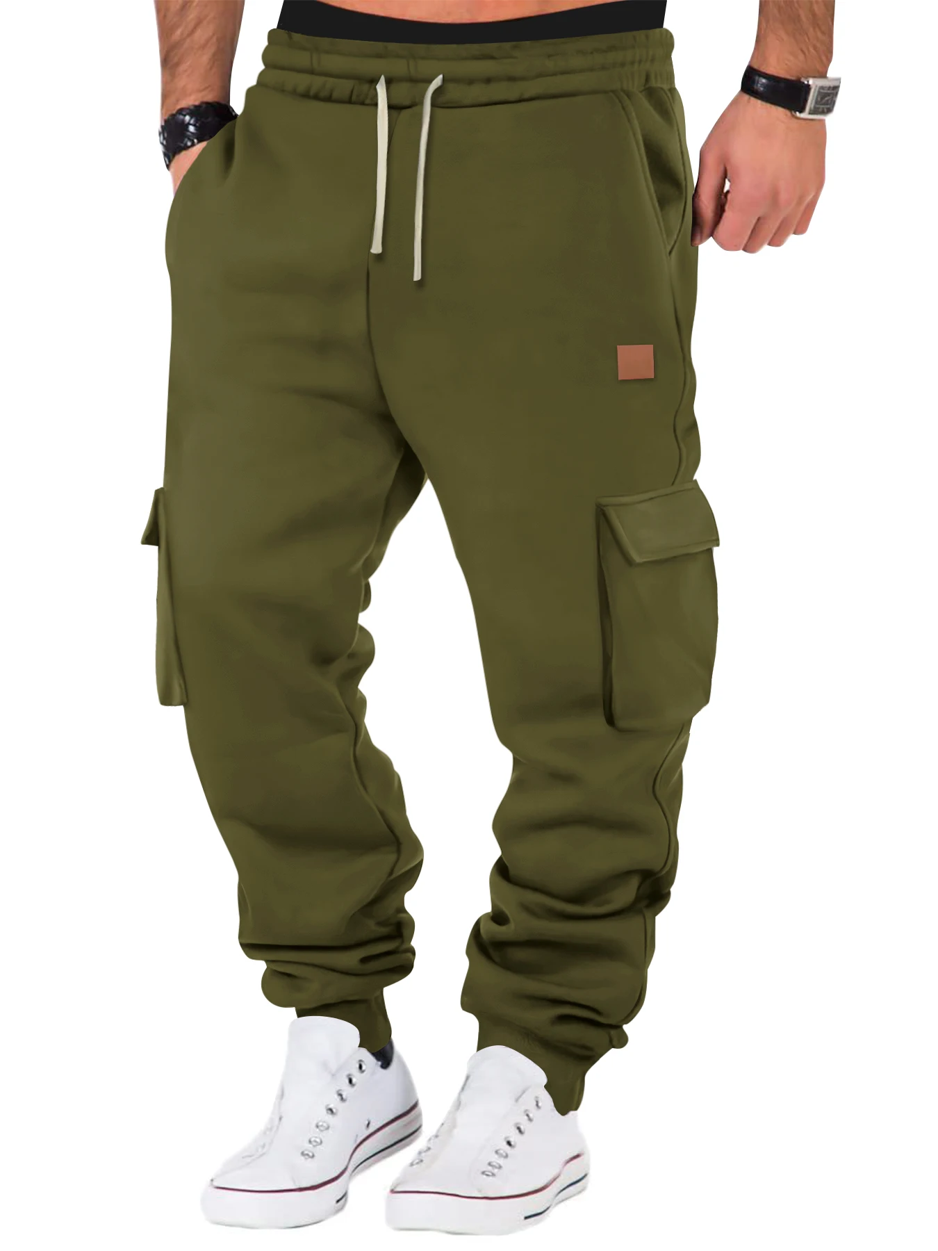 Men's Cargo Pants Joggers Workout Cargo Pants Comfortable and Breathable Outdoor Casual Wearable Running Cycling Multi-Pocket - Image 4