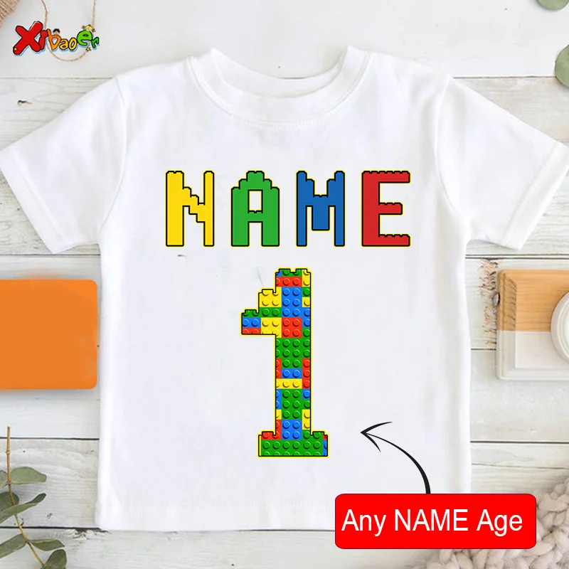 Birthday T Shirts for Kids Party Shirt Girl Custom Picture Clothes Outfits Kids Shirt Boy Shirt Clothing Children Outfit Summer - Image 9