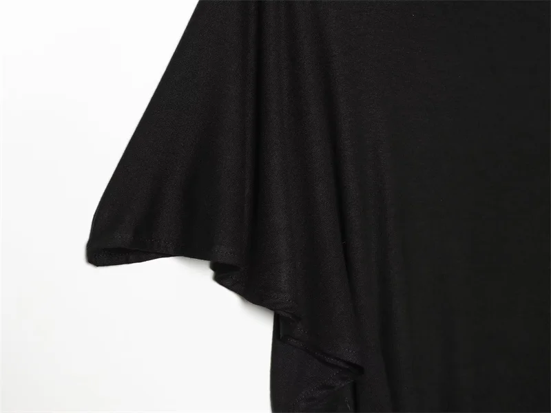 Women's Top 2026 New Fashion Spring Summer Black Pleated Asymmetrical Top for Women Stylish Chic Personality Female Top - Image 6