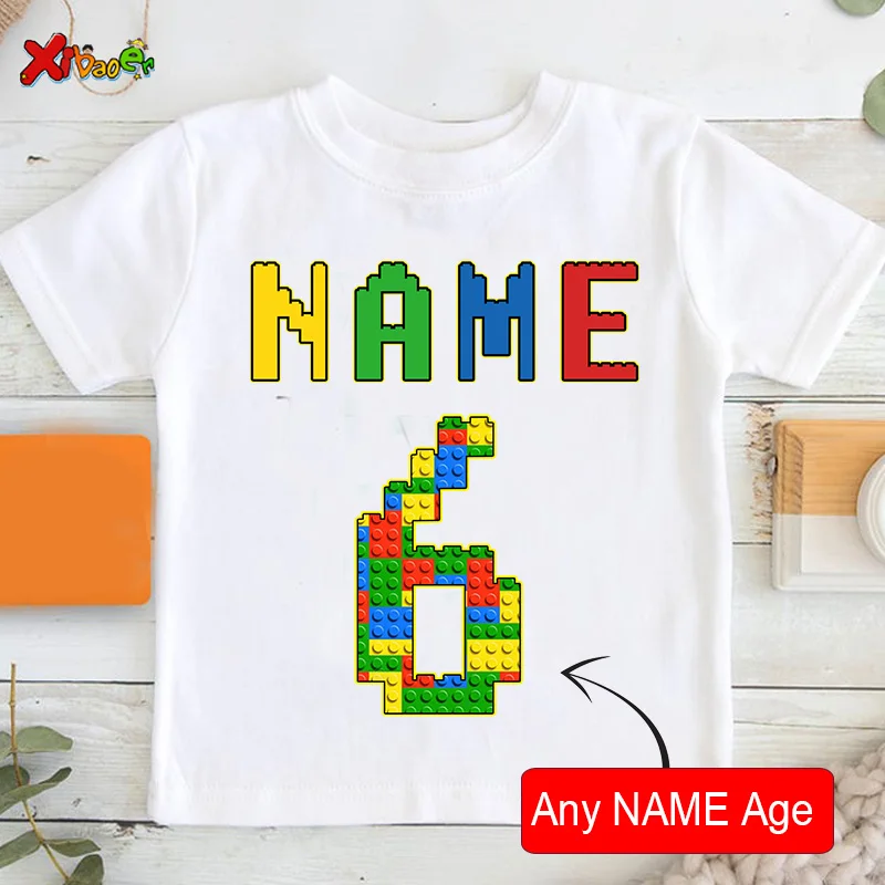 Birthday T Shirts for Kids Party Shirt Girl Custom Picture Clothes Outfits Kids Shirt Boy Shirt Clothing Children Outfit Summer - Image 11