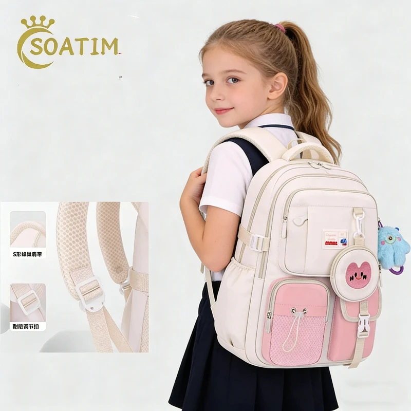 Children School Bags for Girls Large Schoolbag Kawaii Primary Book Bag School Backpack Kids Waterproof Travel Rucksack 3-6 Grade - Image 2