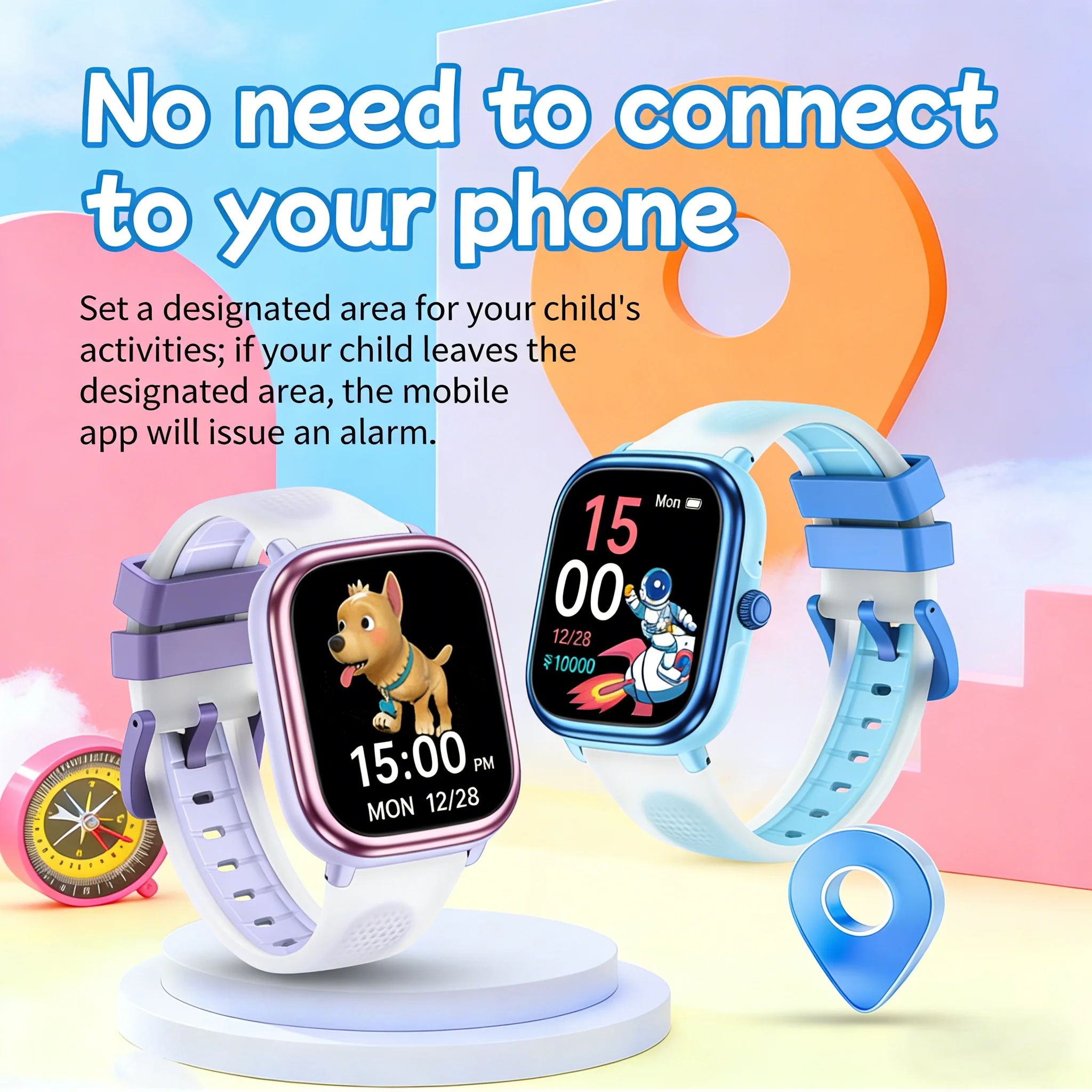 2026 New Smart Watch For Children HD Touch Screen Camera 26 Games Learn vocabulary Alarm Clock Calculator Birthday Gift Boy Girl - Image 3