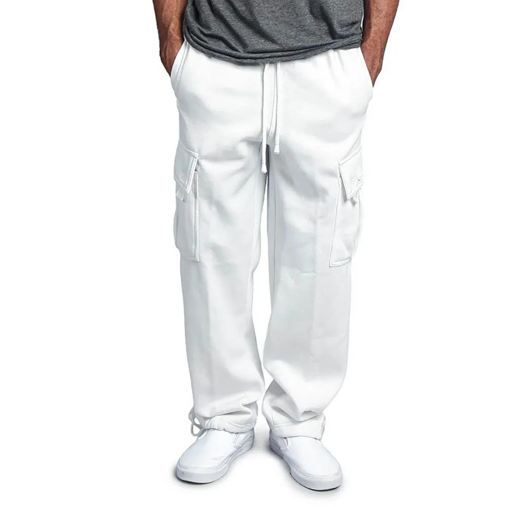 Men's Cargo Pants Track Pants Street Bottoms Fitness Gym Workout Running Training Exercise Breathable Soft Male Sweatpant