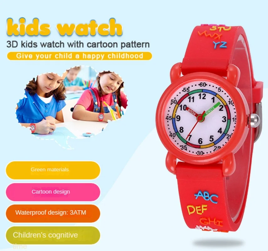 Kids Watches 3D Cute Cartoon Waterproof Silicone Children Toddler Wrist Watch for 3-10 Year Girls Boys Little Child Clock Gifts - Image 3