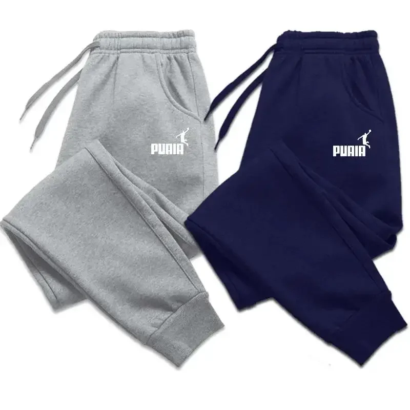 2025 Men's trousers for autumn and winter, men's casual pants, fashionable soft sportswear pants, jogging sports logo print