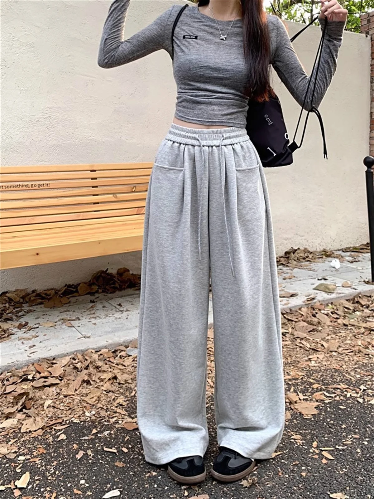 Straight Wide Leg Loose Pant Women Fahsion 2025 Spring Summer New Baggy Sweatpants High Waist Csual Street Pants Chic Trousers - Image 9