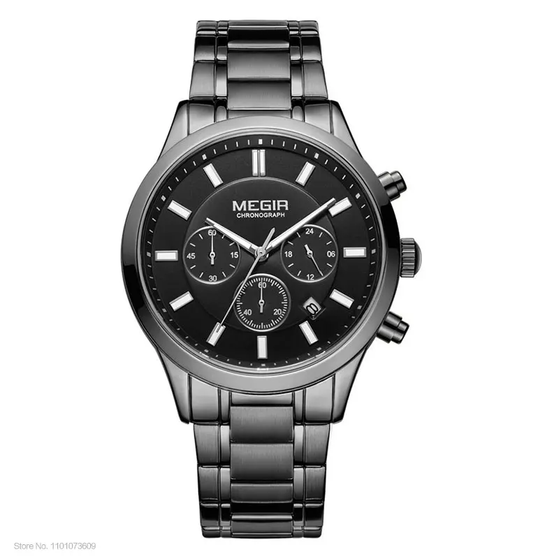 MEGIR Watches for Men 2021 New Chronograph Quartz Watch Luxury Stainless Steel Wristwatch Man Relogios Masculino часы мужские - Image 14