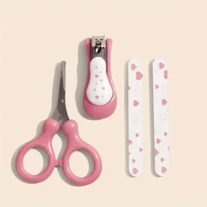 4 pcs/set Baby Care Set : Nail Clipper with Cover, Nail Files, Scissors
