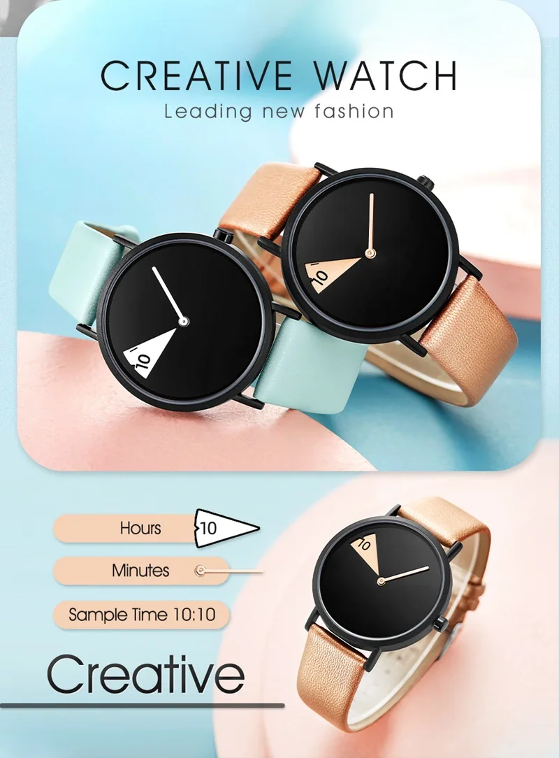 Women Watch Creative Wristwatch Ladies Watch Rotate Leather Band Wristwatches Clock Montres Femme Reloj Mujer Relogio Feminino - Image 13