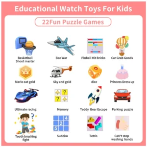 Children smartwatch boys and girls age 3-14 years old, 24 games touchscreen wa