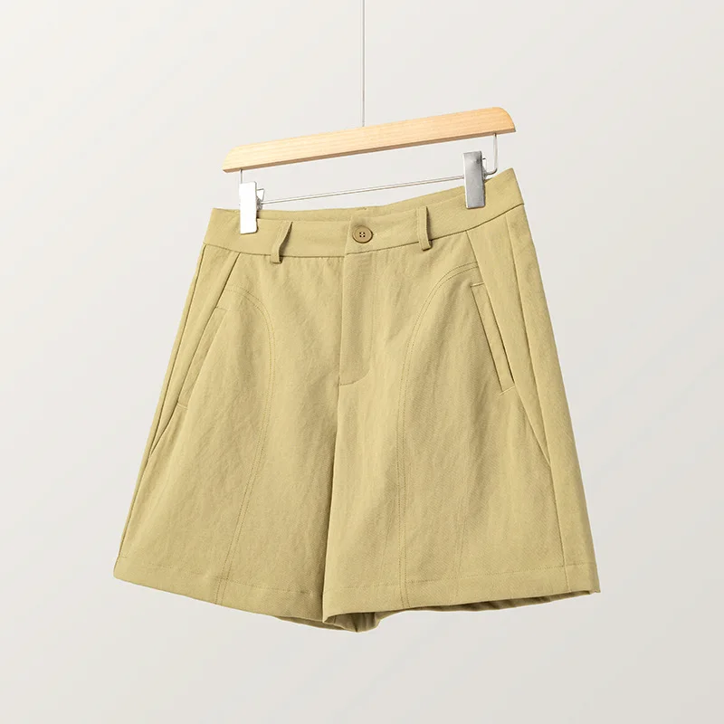Women's High Waist Tailored Shorts Summer Loose Fit 5 Inch Inseam Dressy Casual Shorts - Image 7
