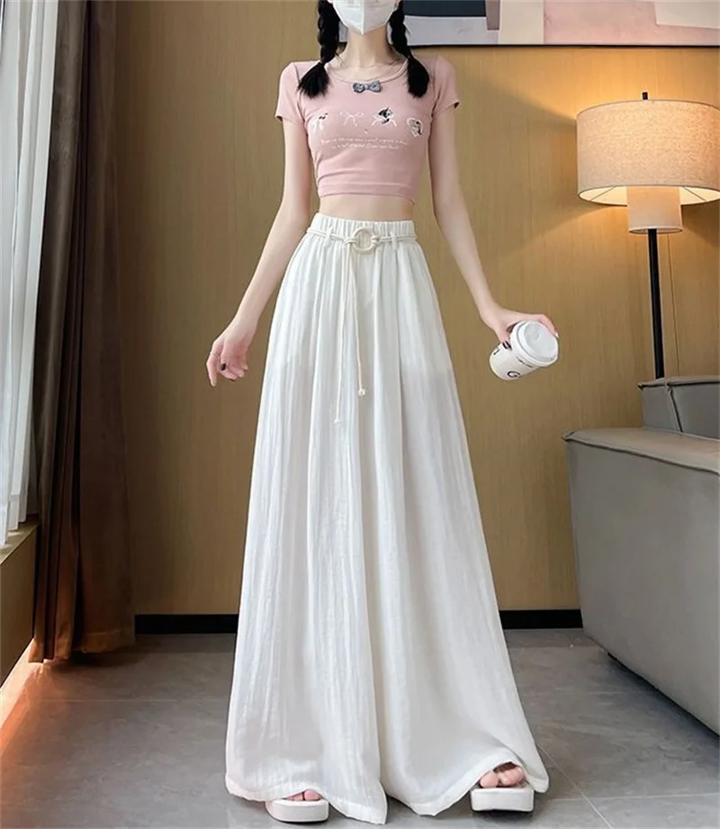 Female High Waist Culotte Pants Ladies Large Size 6XL Solid Color Casual Yamamoto Skirt Pantalons Women Loose Wide Legs Trousers - Image 8