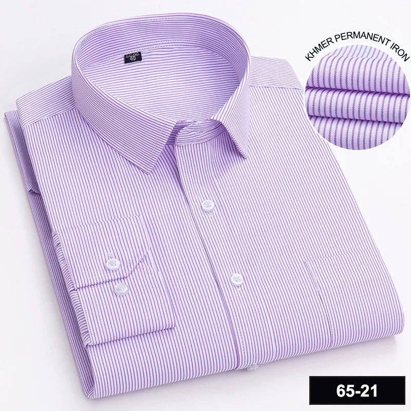 Men's Long Sleeve Shirt High-quality Fashion Casual Print Plaid Stripe Single Pocket Fit Business Formal Office Four Season Top - Image 23