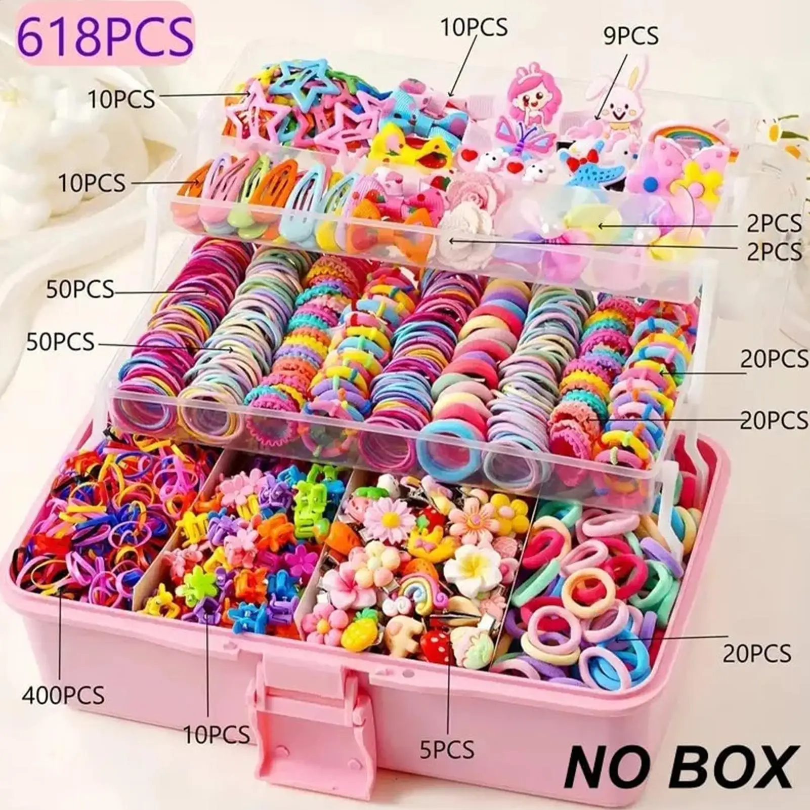 Hair Accessories for Girl Elastic Barrettes Girls Hair Accessories Set for Carvinal Birthday Holiday Stocking Stuffer Dress - Image 5