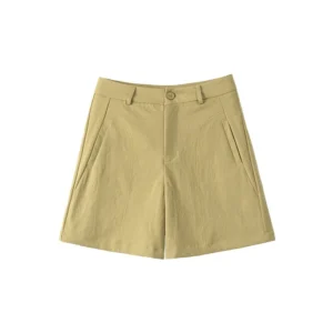 Women's High Waist Tailored Shorts Summer Loose Fit 5 Inch Inseam Dressy Casual Shorts