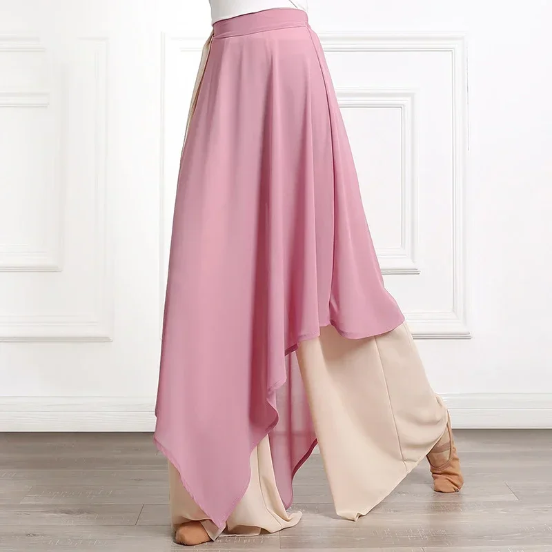 Women's Wide-Leg Pants Elegant Chiffon Culottes Classical Dance Practice Clothes Chinese Modern Dance Adult Blocking Dance Pants - Image 8