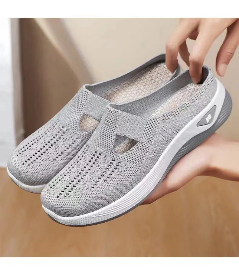 Women's shoes, casual shoes for ladies, half-leg versatile, casual and breathable flip-flops, one-step lazy soft-soled single sh - Image 5