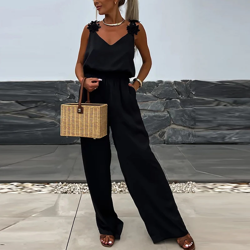 Female Jumpsuit For Women Casual Summer Solid Loose Long Pants Jumpsuit Women Bohemian Rompers Jumpsuit Overalls Female - Image 5