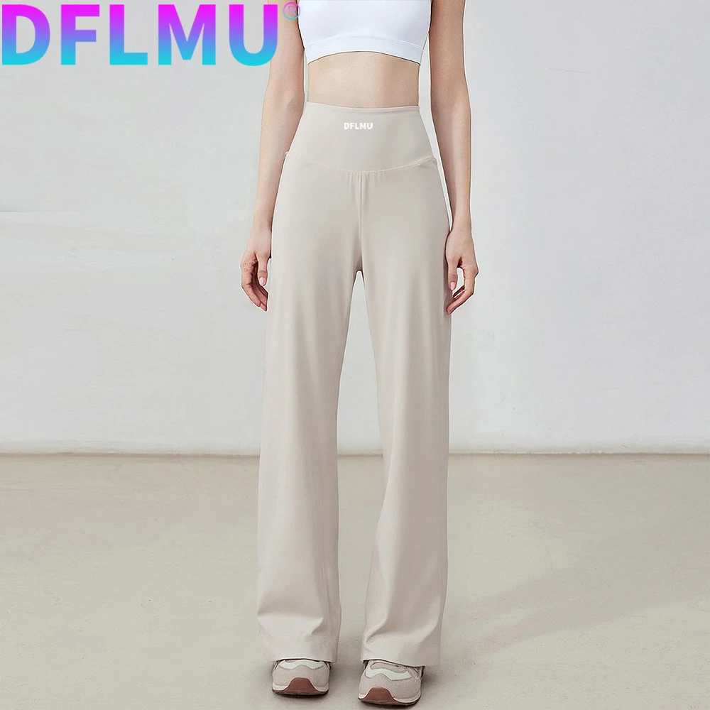 Women Pants Bottoms Breathable Gym Casual Sports Bell Leggings Female DFLMU Yoga Long pants Slim Yoga Pants High Waist Wide Leg - Image 10