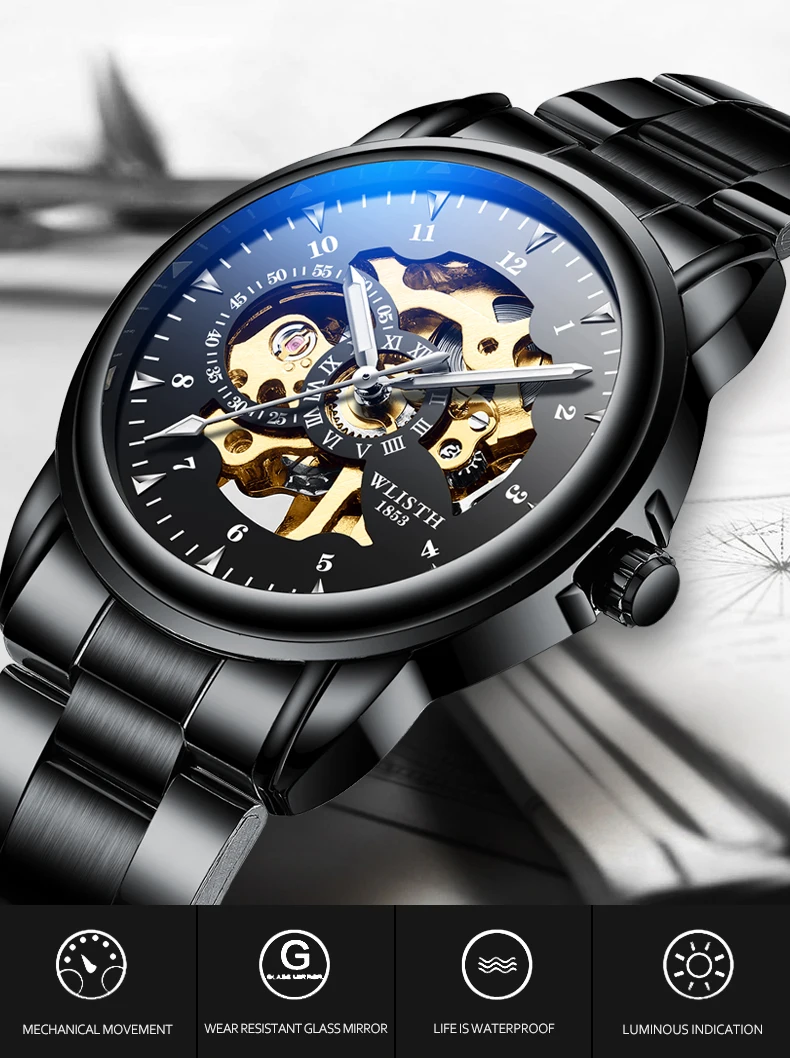 Man Watch Original Design Watch Machinery Men 's Watches Luxury Hollowing Watches For Men Waterproof Automatic Watch Mens Gifts - Image 13