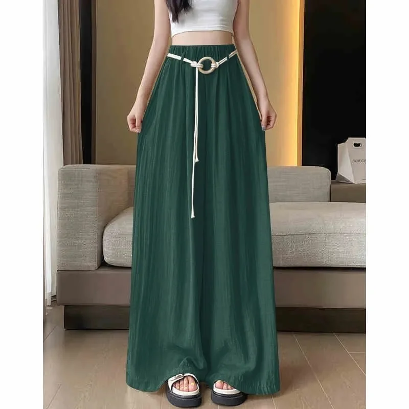 Female High Waist Culotte Pants Ladies Large Size 6XL Solid Color Casual Yamamoto Skirt Pantalons Women Loose Wide Legs Trousers - Image 2