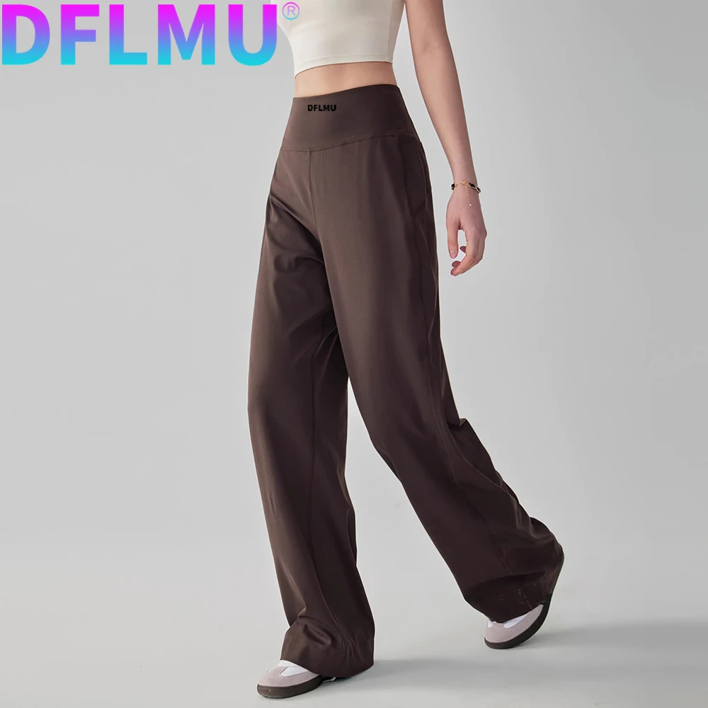 Women Pants Bottoms Breathable Gym Casual Sports Bell Leggings Female DFLMU Yoga Long pants Slim Yoga Pants High Waist Wide Leg - Image 4