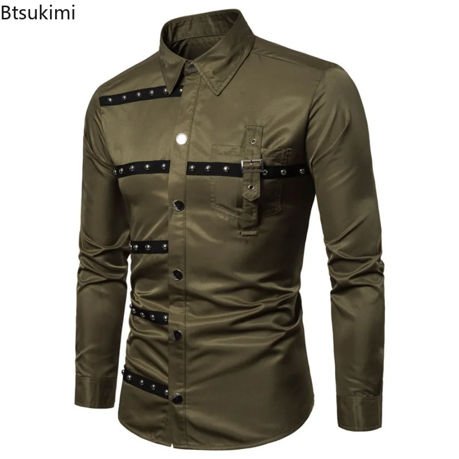 2026 Men's Long Sleeve Shirts Hip Hop Streetwear Gothic Medieval Classic Vintage Shirts Party Performance Cosplay Men's Clothing - Image 5