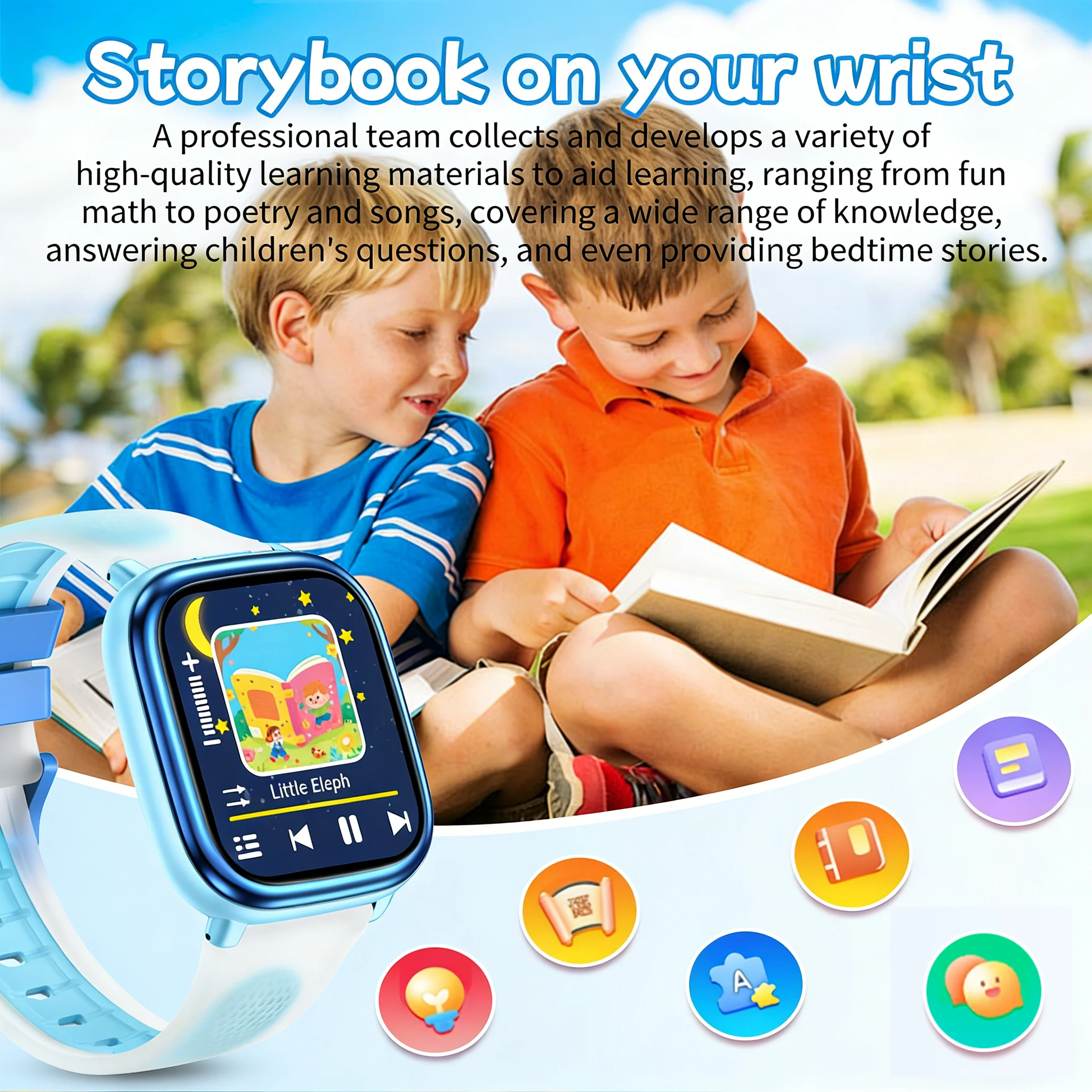 2026 New Smart Watch For Children HD Touch Screen Camera 26 Games Learn vocabulary Alarm Clock Calculator Birthday Gift Boy Girl - Image 2