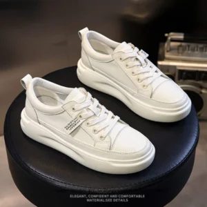 Leather sneakers 2026 Autumn/winter New Single Shoe Thick Soled Women's Shoes Flat Soled Shoes Casual Shoe Women's Board Shoes