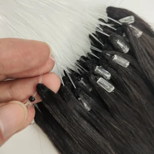 100% natural human hair raw virgin quality factory price double drawn raw indian hair H6 feather hair extensions