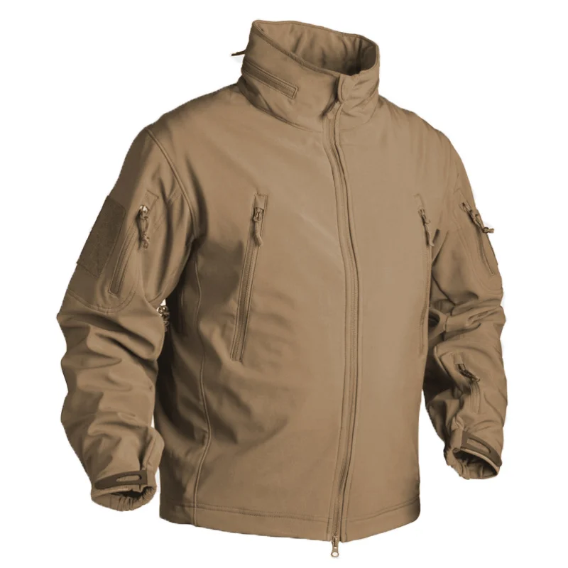 Fall Winter Fleece Jacket for Men Soft shell Tactical Waterproof Army Camouflage Coat Airsoft Clothing Multicam Windbreakers - Image 7