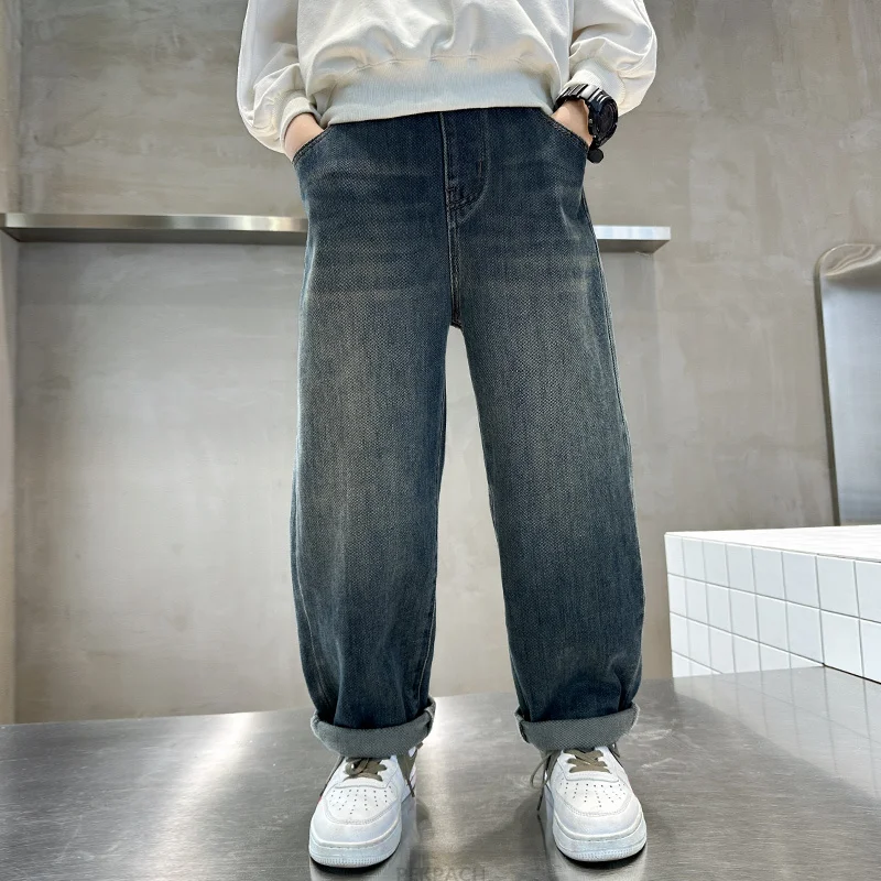 5-14 Years Old Boy Pants with Pockets Korean Style Fashion Spring Autumn Cotton Sport Cargo Pants Kids Children Leisure Trousers - Image 5