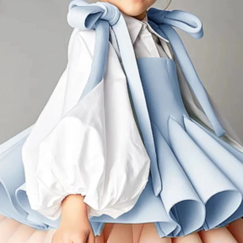 Party Dress for Kids Girl Flowe Baby Set Wedding Clothes Vestido Formal Ball own Robe Children Birthday Evening Bridesmade Prom - Image 4