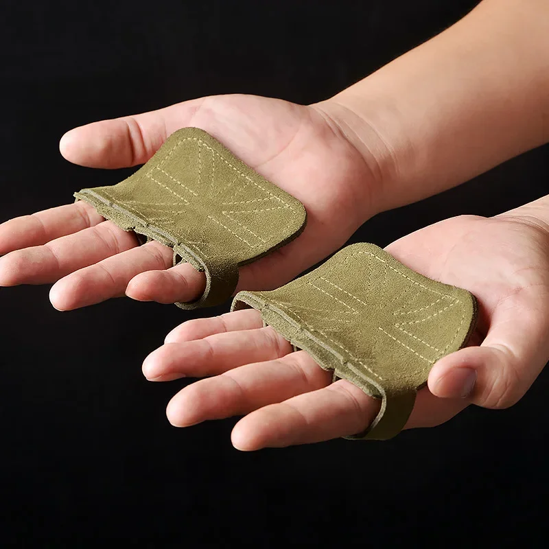 Leather Weight Lifting Training Gloves Palm Protection Women Men Fitness Sports Gymnastics Grips Pull Ups Weightlifting Workout - Image 7