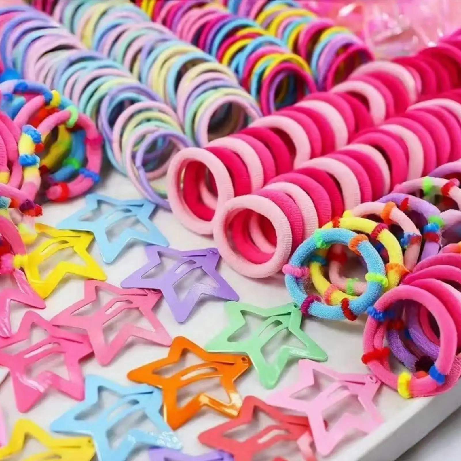 Hair Accessories for Girl Elastic Barrettes Girls Hair Accessories Set for Carvinal Birthday Holiday Stocking Stuffer Dress - Image 3