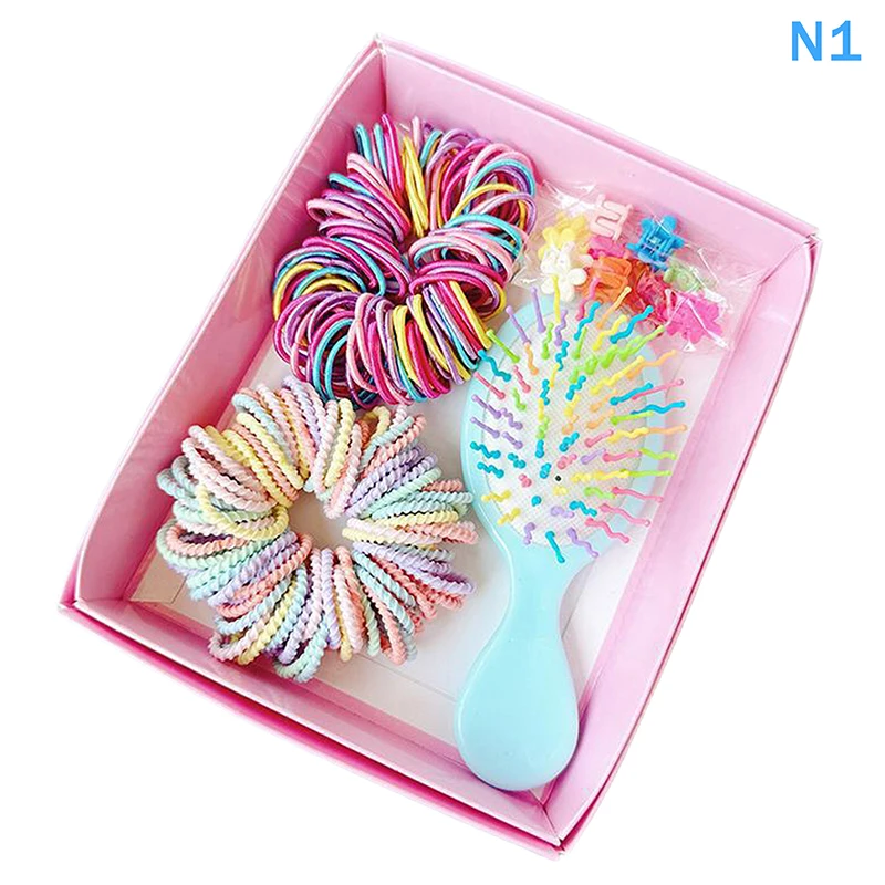 Colorful Hair Accessories Set For Children With Comb Rope Side Clip For School Kids Theme Event Dressingup Hair For Todd - Image 6