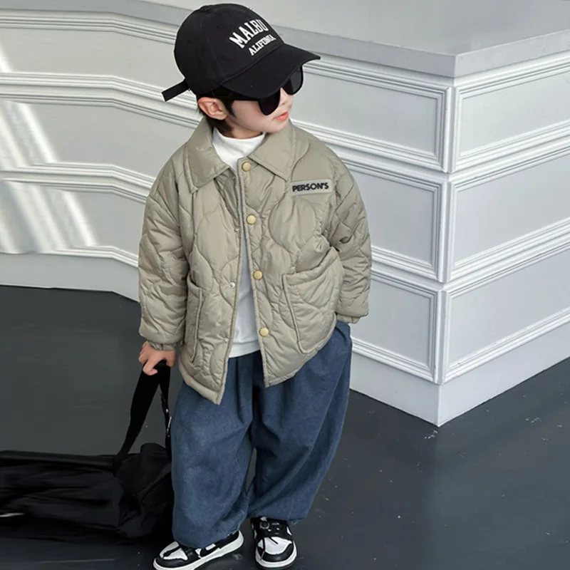 Kids Boys Girls Jackets Children Winter Fleece Down Coat Toddler Padded Warm Windproof Outerwear Boy Autumn Plus Velvet Clothes - Image 6