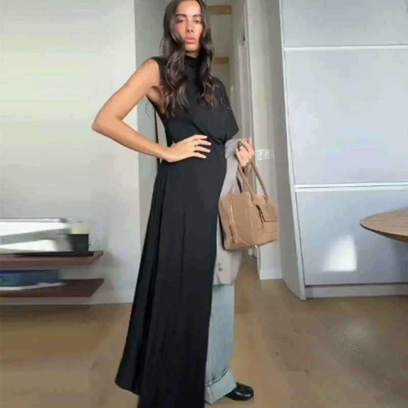 Women's Top 2026 New Fashion Spring Summer Black Pleated Asymmetrical Top for Women Stylish Chic Personality Female Top - Image 2