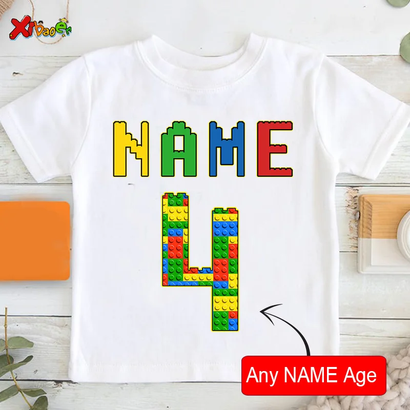 Birthday T Shirts for Kids Party Shirt Girl Custom Picture Clothes Outfits Kids Shirt Boy Shirt Clothing Children Outfit Summer - Image 13
