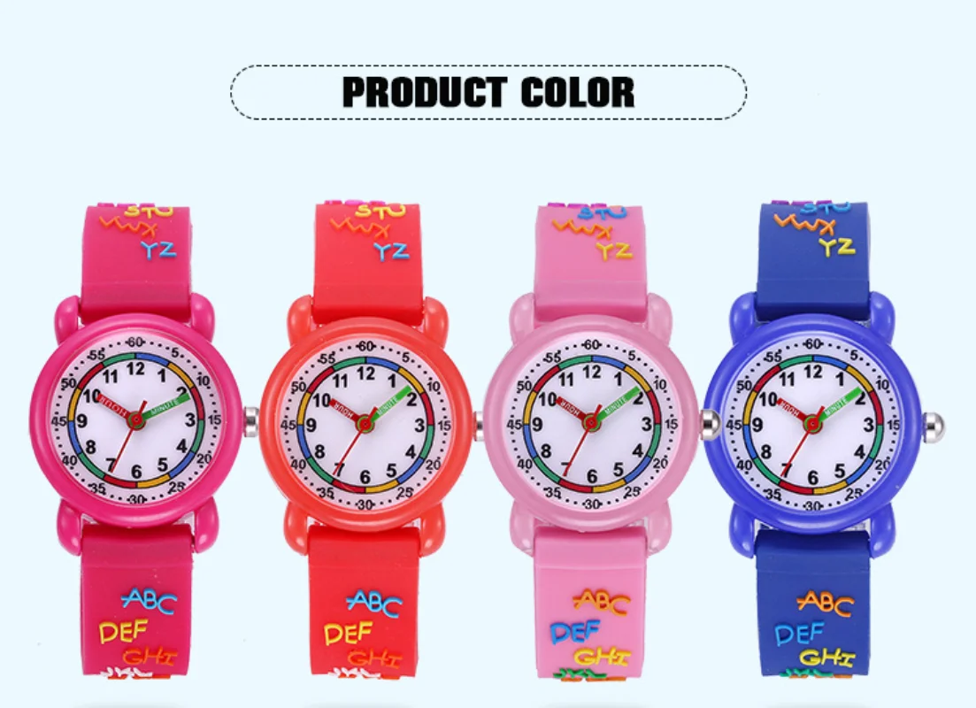 Kids Watches 3D Cute Cartoon Waterproof Silicone Children Toddler Wrist Watch for 3-10 Year Girls Boys Little Child Clock Gifts - Image 5