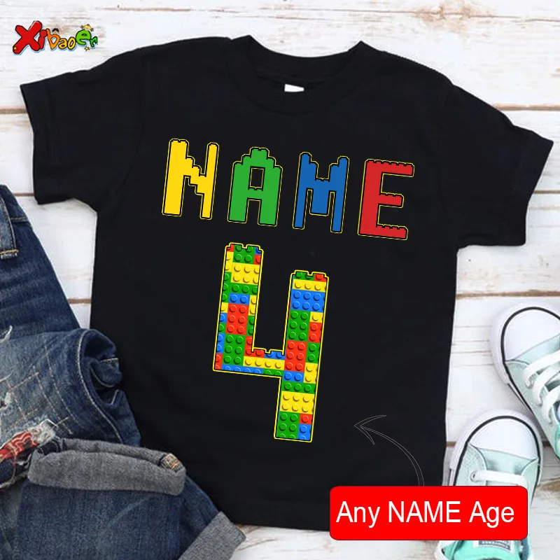 Birthday T Shirts for Kids Party Shirt Girl Custom Picture Clothes Outfits Kids Shirt Boy Shirt Clothing Children Outfit Summer - Image 2