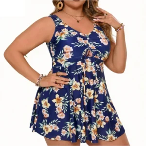 Tankini Two Piece Swimsuit Women 2026 Push Up Swimwear Female Big Size Bathing Suit Printed Beach Wear Swimming Summer L-XXXXXL