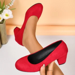 Shallow Women High Heels Shoes Walking Dress Shoes Retro Mid Heels Pumps Fashion Trend Autumn Designer Shoes Zapatos De Mujer