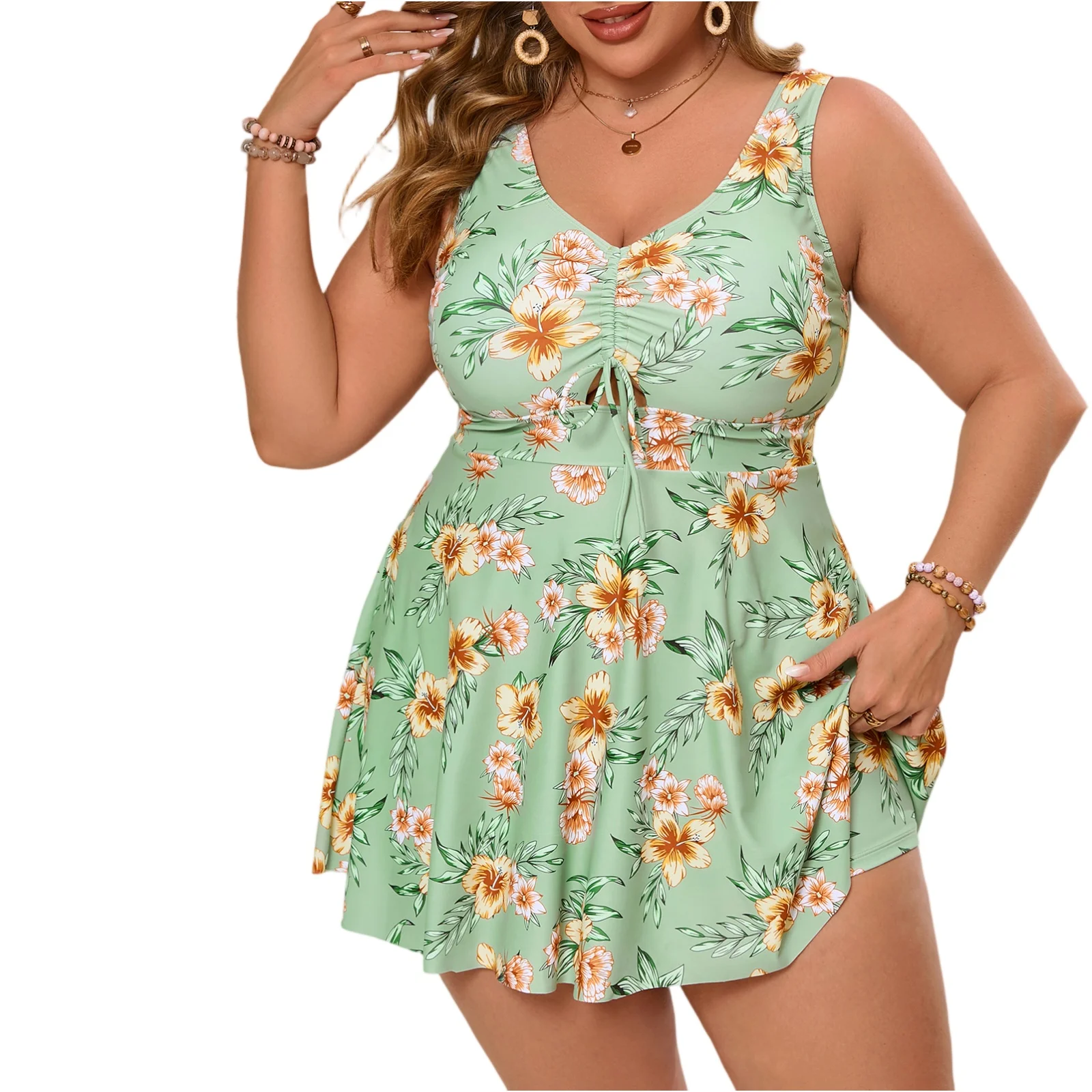 Tankini Two Piece Swimsuit Women 2026 Push Up Swimwear Female Big Size Bathing Suit Printed Beach Wear Swimming Summer L-XXXXXL - Image 2