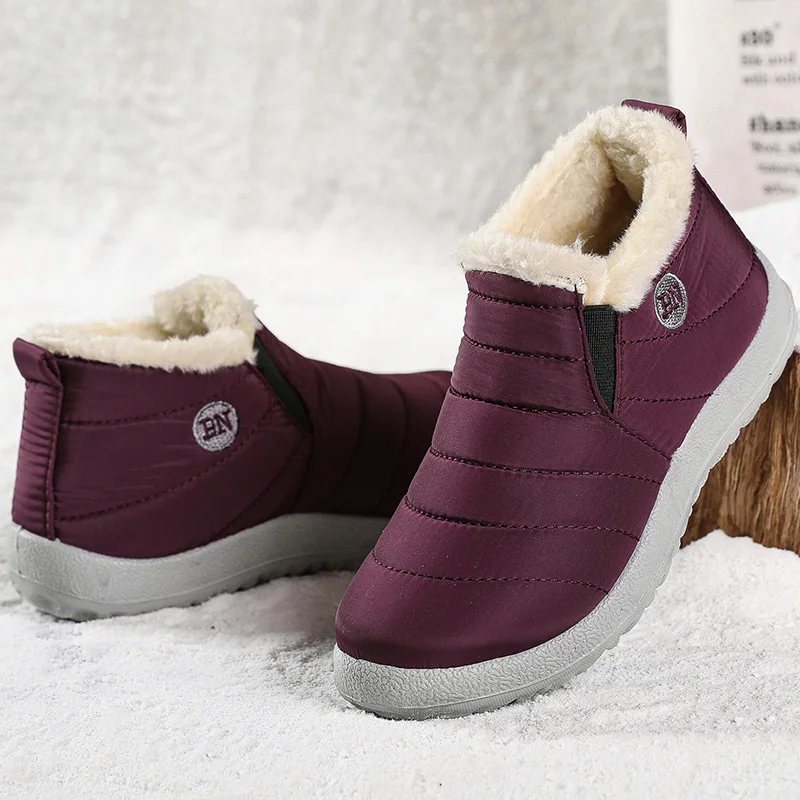 Men Boots Keep Warm Winter Shoes For Men Ankle Boots Fur Shoes Botas Hombre Couple Snow Boots Winter Casual Shoes Booties Men - Image 4